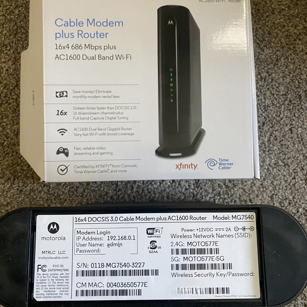 Modem & Router Motorola MG7540